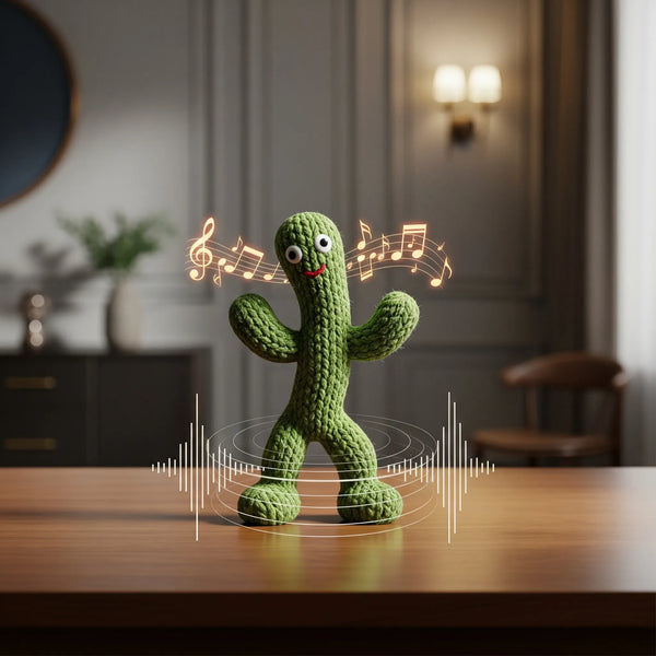 Rechargeable Talking & Dancing Cactus Toy for Kids | Singing, Wriggling & Repeating Funny Educational Plush.