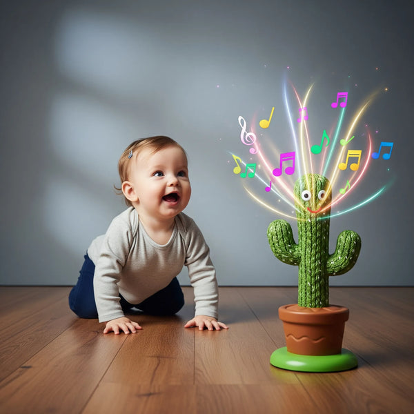 Rechargeable Talking & Dancing Cactus Toy for Kids | Singing, Wriggling & Repeating Funny Educational Plush.