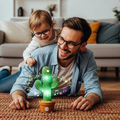 Rechargeable Talking & Dancing Cactus Toy for Kids | Singing, Wriggling & Repeating Funny Educational Plush.