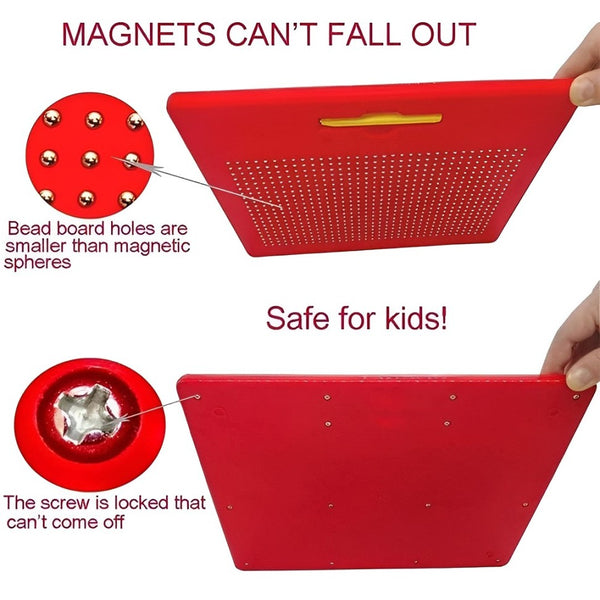 Magnetic Drawing Pad with Metal Balls | Magna Doodle Board for Kids | Educational STEM Sketch Toy.
