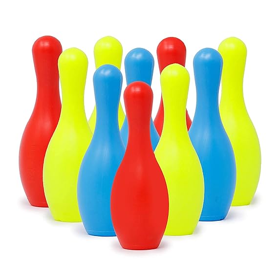 Bowling Toy Set with 10 Bottles and 2 Balls Game for Kids - Multicolor