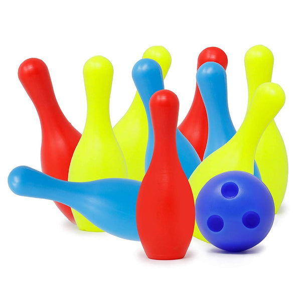 Bowling Toy Set with 10 Bottles and 2 Balls Game for Kids - Multicolor