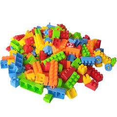200+ Piece DIY Building Blocks Set with 24 Wheels | Educational Puzzle & Construction Toy for Kids.