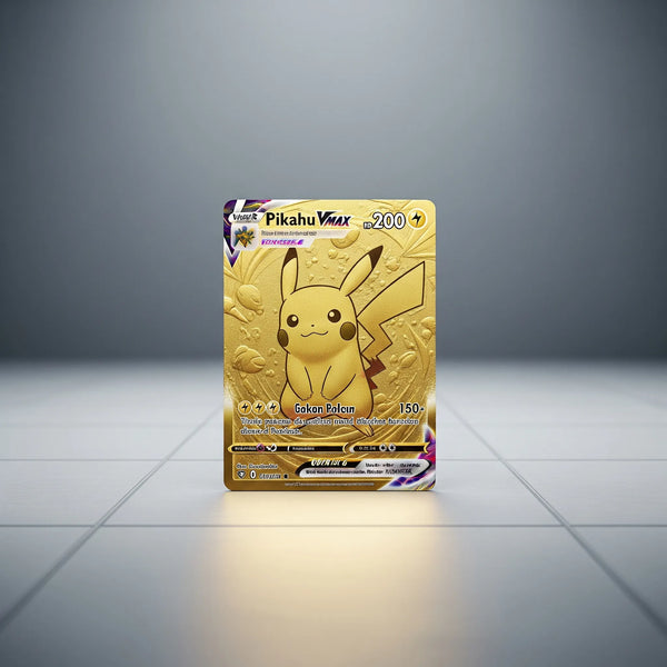 100-Piece Gold Foil TCG Card Deck Box | Assorted Rare & Foil Collectible Cards | Gold.