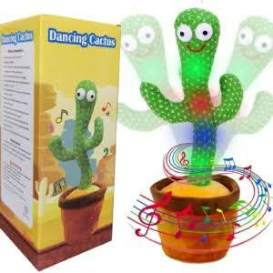 Rechargeable Talking & Dancing Cactus Toy for Kids | Singing, Wriggling & Repeating Funny Educational Plush.