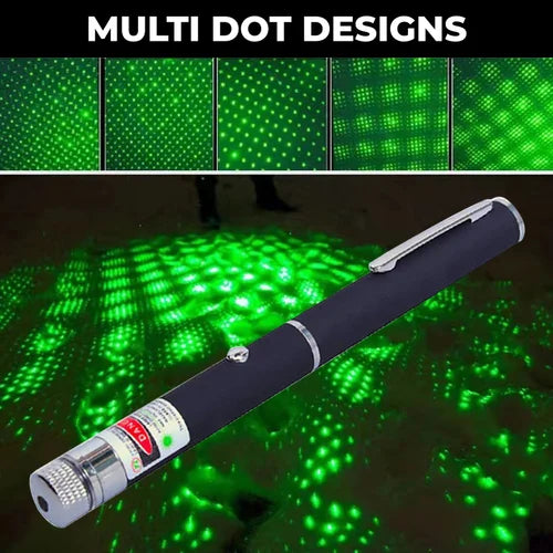 Green Laser Pointer Keychain Toy | Multi-Pattern Beam Light Torch for Kids & Pets | Fun Play (Multicolor)