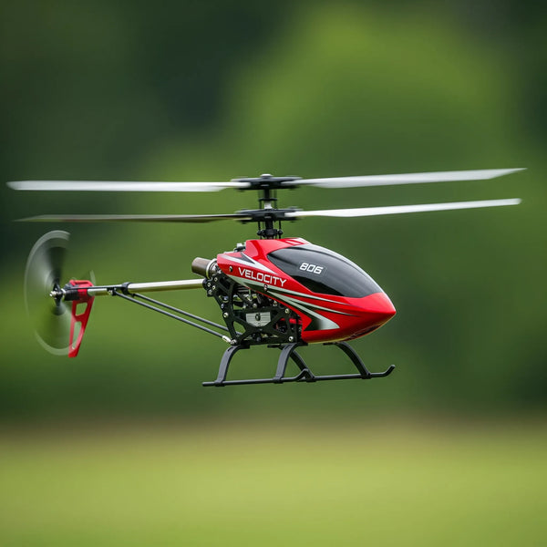 Velocity RC Flying Helicopter with Unbreakable Blades | Infrared Sensor & Lights | 2.5D Chargeable Toy.
