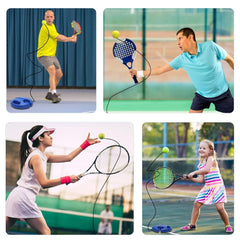 Solo Tennis Trainer Rebound Ball Set | Self-Practice Tennis & Cricket Trainer with String & Base.