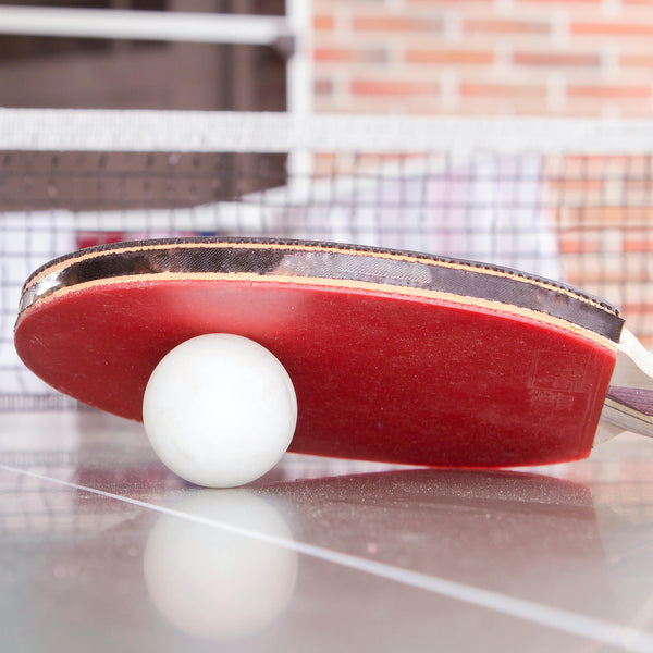 Iconic Professional 1 Star Table Tennis Set - Includes Rackets and White Balls | All-in-One Ping Pong Paddle Playset - Table Game Accessories