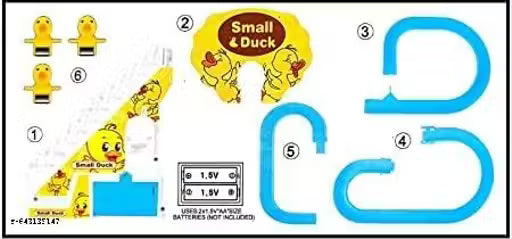 Duck Track Toys for Kids – Stair-Climbing Escalator with Lights & Music, Includes 3 Small Ducks – Interactive Duck Track Slide Toy – Perfect Toddler Gift