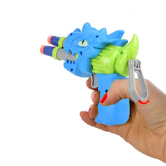 Thunder Strike Dino Shoot Blaster Gun | Includes 6 Soft Foam Bullets | Double Loading Toy for Kids 4+.