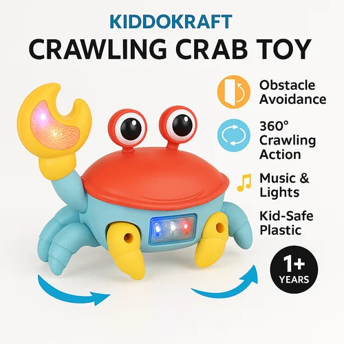 Crawling Crab | Crab with Light and Music | Obstacle sensor | Kids auto sensory development
