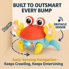 Crawling Crab | Crab with Light and Music | Obstacle sensor | Kids auto sensory development