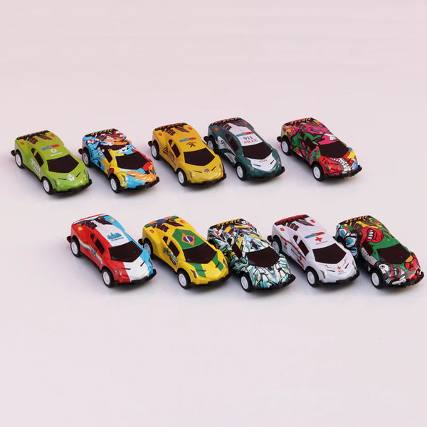 Yes! Motors Die-Cast Supercar Set (10-Pack) | Metal Pull-Back Function Cars | Ages 3+.