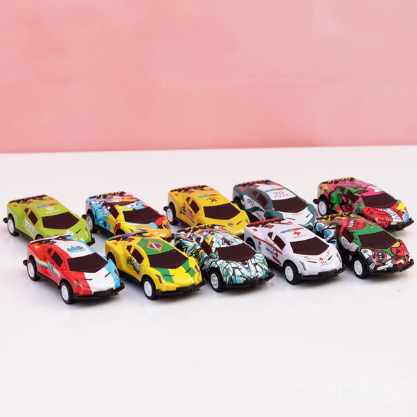 Yes! Motors Die-Cast Supercar Set (10-Pack) | Metal Pull-Back Function Cars | Ages 3+.